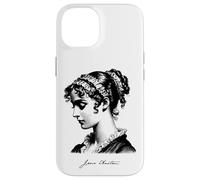 Jane Austen con estampado negro característico Carcasa para iPhone 14