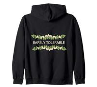 Jane Austen Floral apenas tolerable Sudadera con Capucha