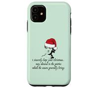 Jane Austen I Sincerely Hope Christmas Santa Hat Cita Meme Carcasa para iPhone 11
