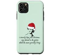 Jane Austen I Sincerely Hope Christmas Santa Hat Cita Meme Carcasa para iPhone 11 Pro MAX