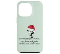 Jane Austen I Sincerely Hope Christmas Santa Hat Cita Meme Carcasa para iPhone 13 Pro