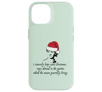Jane Austen I Sincerely Hope Christmas Santa Hat Cita Meme Carcasa para iPhone 14