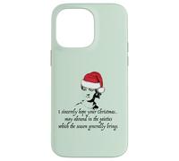 Jane Austen I Sincerely Hope Christmas Santa Hat Cita Meme Carcasa para iPhone 14 Pro MAX