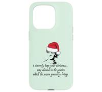 Jane Austen I Sincerely Hope Christmas Santa Hat Cita Meme Carcasa para iPhone 15 Pro