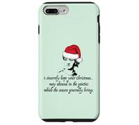 Jane Austen I Sincerely Hope Christmas Santa Hat Cita Meme Carcasa para iPhone 7 Plus/8 Plus