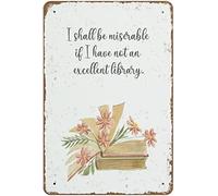 Jane Austen - Libro con cita de amor, regalo de literatura para su biblioteca, decoración del hogar, póster de decoración de pared, cartel de metal, 8 x 12 pulgadas