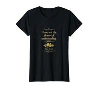 Jane Austen Orgullo y Prejuicio Amante de Libros Insulto Camiseta gráfica económica, Mujer, Negro, L