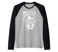 Jane Austen Pride and Prejudice Bookish Retrato de Arte Pop Camiseta Manga Raglan