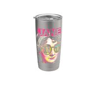 Jane Austen Pride And Prejudice Bookish Retrato de arte pop Vaso térmico de acero inoxidable de doble pared