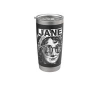 Jane Austen Pride And Prejudice Bookish Retrato de arte pop Vaso térmico de acero inoxidable de doble pared