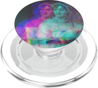 Jane Austen Retrato Artsy Modern Glitch PopSockets PopGrip para MagSafe