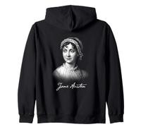 Jane Austen Retrato Clásico Regencia Novelista Icono Sudadera con Capucha