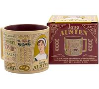 Jane Austen Taza de café | Taza de café literaria y taza de té en tamaño grande aprox. 350 ml | Taza XXL | Jane Austen Coffee Mug | Regalo para cumpleaños, Navidad, Día de San Valentín