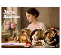Jane Austen (Wandkalender 2026 DIN A2 quer), CALVENDO Monatskalender: Ein Jahr voller Eleganz und Literatur
