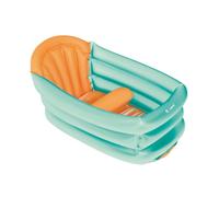 Jané Bañera Hinchable 3 Posiciones, 30 Litros, Apto desde el Nacimiento, Posiciones Evolutivas, Con Separador y Reposacabezas, Naranja