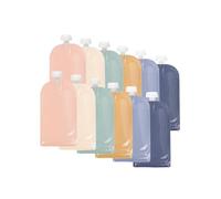 Jané Bolsas para Purés y Comida de Bebé 200 ml, Pack de 12, Apertura Inferior Hermética, Sin BPA, Lavavajillas y Congelador