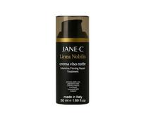 JANE·C Crema Facial de Noche Antiedad Nobilis, K-Beauty Italiana, Tratamiento Reafirmante y Regenerador con Centella Asiática, Péptidos de Cobre, Coenzima Q10 y Retinol, 50 ml, Made in Italy