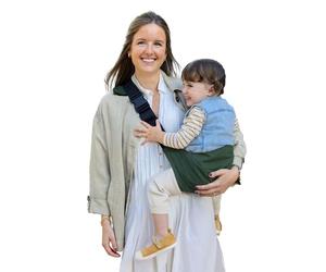 Jané Catch Bandolera Bebé para Cadera, Porteo Lateral, Ajustable, Ergonómico y Antideslizante, 100% Algodón, 9-48 Meses, Color Verde