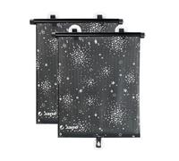 Jané Cortina Parasol Coche, 2 Unidades, Extensible, Plegable, Reversible, Ventosa, Universal, Automóvil, Gris