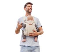 Jané Dual, Mochila Portabebé Ergonómica,desde Nacimiento hasta 15 kg, 3 Posiciones, Transpirable y Acolchado, Beige
