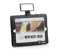 Jané Espejo de Seguridad para Coche, con Funda para Tablet y Minitablet, Vigilancia del Niño Durante la Conducción, Negro