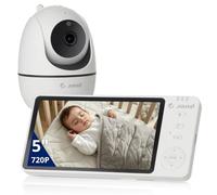Jané Eye Pro Baby Monitor, Vigilabebés con Cámara Giratoria, Inclinación Motorizada, Pantalla 5", Audio Bidireccional, Visión Nocturna, Gran Alcance, con Música, Batería Bajo Consumo