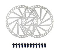 Jane Eyre Disco de freno de bicicleta de acero inoxidable con rotor de 160 mm/180mm/203mm, rotor de 6 orificios adecuado para bicicletas de carretera, bicicletas de montaña, BMX, MTB(G3 Plata 203 mm)