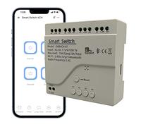 Jane Eyre Interruptor inalámbrico EWelink de 4 canales con carcasa Módulo de interruptor WiFi inteligente AC/DC7-32V DIY Smart Home Relé Bluetooth para Alexa Google Home