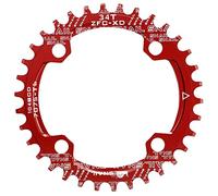 Jane Eyre Platos 32T/34T/36T Bielas BCD 104 mm de Ancho Dientes Estrechos Anillo de manivela para Bicicleta de Carretera, MTB, BMX Bicicleta de montaña Piezas de Servicio para Bicicletas (Rojo 32T)
