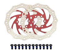 Jane Eyre Rotor de bicicleta de montaña de 140 mm, disco de freno de acero inoxidable, 2 piezas con 12 tornillos, adecuado para la mayoría de las bicicletas de carretera