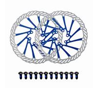 Jane Eyre Rotor de bicicleta de montaña de 2 piezas de 180 mm, disco de freno de acero inoxidable, con 12 tornillos, adecuado para la mayoría de las bicicletas de carretera