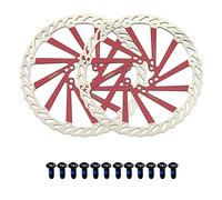 Jane Eyre Rotor de bicicleta de montaña de 203mm, disco de freno de acero inoxidable, 2 piezas con 12 tornillos, adecuado para la mayoría de las bicicletas de carretera