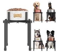 JANE EYRE Soporte para cuenco para perros: soporte elevado ajustable para cuenco de agua para perros, soporte elevado para perros grandes y medianos, sin vuelco, cuenco no incluido.