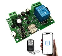 Jane Eyre WiFi Instant Relay Módulo de interruptor de bloqueo automático con 433 MHz RF Remote DIY Interruptor de puerta de garaje Aplicación Ewelink compatible con Alexa Google Assistant (1 CH)