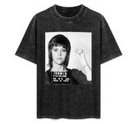 Jane Fonda Mugshot Unisex Cotton tee Shirt Men's Black T-Shirt XXL