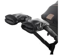 Jané Manoplas Carrito Bebé Invierno, Universales con Cremallera, Forro Polar Interior, Protección Frío y Viento, para Manillar Abierto y Cerrado, Negro