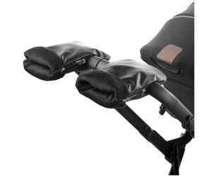 Jané Manoplas Carrito Bebé Invierno, Universales con Cremallera, Forro Polar Interior, Protección Frío y Viento, para Manillar Abierto y Cerrado, Negro
