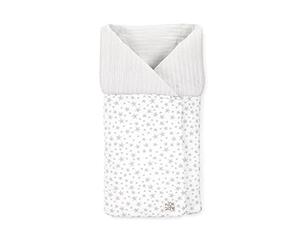 Jané MIMS Saco Arrullo para Capazo y Portabebé, Multifunción, Algodón, Reversible, con Cremallera Inferior, Protege del Frío, Gris