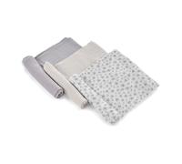 Jané Pack 3 Muselinas Bebé 80x80 cm, Algodón y Bambú Natural, Transpirables, Multiusos Lactancia, Antialérgicas, Gris