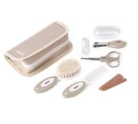 Jané Set de Higiene con Neceser, Peine, Cepillo Cerda Natural, Tijeras, Cortauñas, Lima, Cepillo Dental Silicona