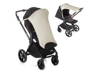 Jané Toldo Solar Carrito Bebé UPF 50+, Universal y Elástico, Parasol Transpirable, Protección UV para Cochecito y Capazo, Beige