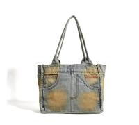 JANeGWXRUuW Mujeres bolso de hombro de denim Bolsa versátil de gran capacidad