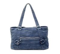 JANeGWXRUuW Mujeres bolso de hombro de denim Bolso bandolera vaquero de gran capacidad for mujer(Azul)