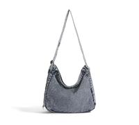 JANeGWXRUuW Mujeres bolso de hombro de denim Bolso bandolera vaquero(Light Blue)