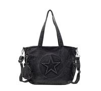 JANeGWXRUuW Mujeres bolso de hombro de denim Bolso vaquero de mujer, bolso de hombro de gran capacidad(Schwarz)