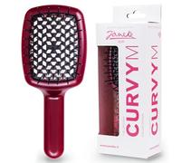 Janeke - Cepillo desenredante con curvas (rojo - negro)