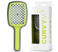 Janeke - Cepillo desenredante con curvas (verde - gris)