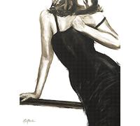 Janel Eleftherakis Little Black Dress III - Lienzo Impreso (40 x 50 cm), poliéster, Multicolor, 40 x 50 cm