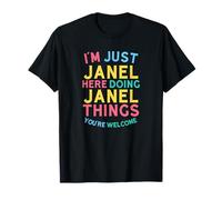 Janel Here Doing Janel Things Funny Janel Nombre Camiseta