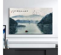JANEMUA Cubierta De La Pantalla De TV De Interior De Estilo Chino, Paño Protector Antipolvo De Tejido De Poliéster Suave, Protector De Pantalla De TV Contra El Sol Y El Polvo-E||55inch